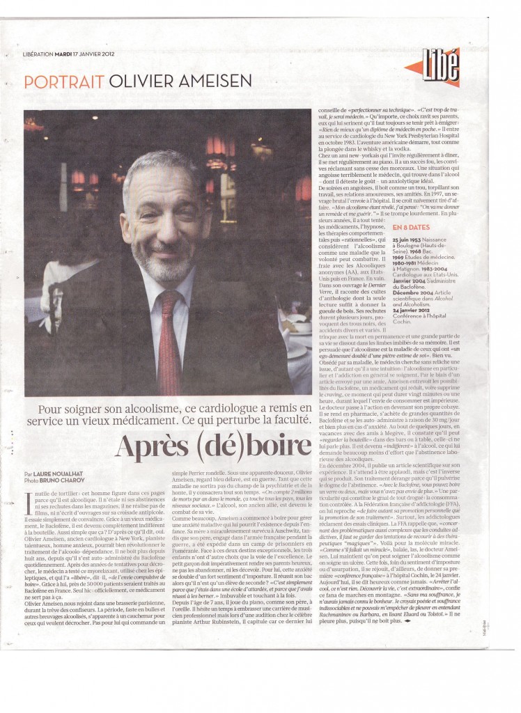 Portrait Olivier AMEISEN - Libération 17/01/2012